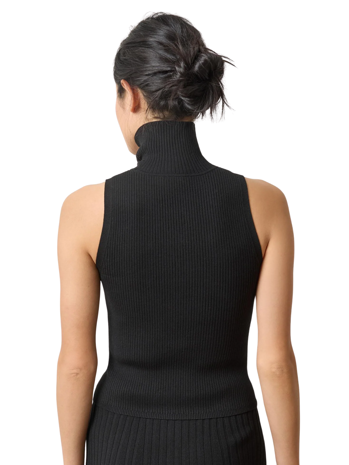 Rib Turtleneck Shell Sweater