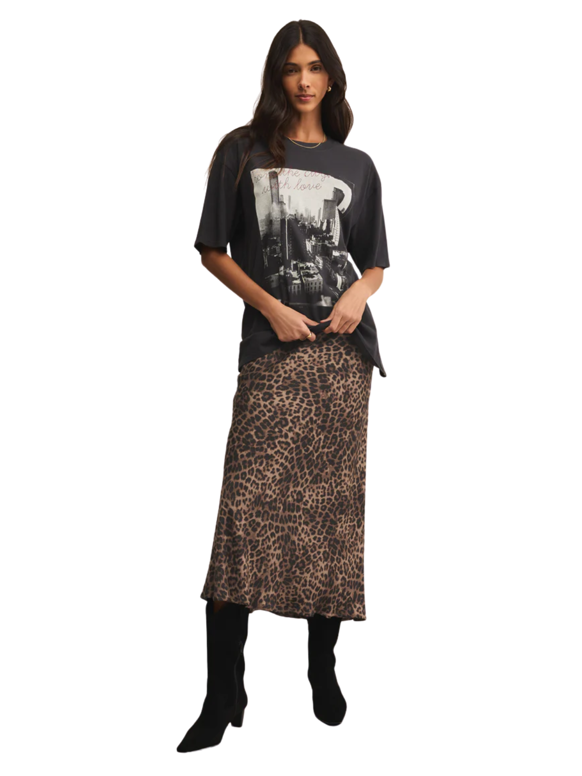 Izabel Leopard Skirt