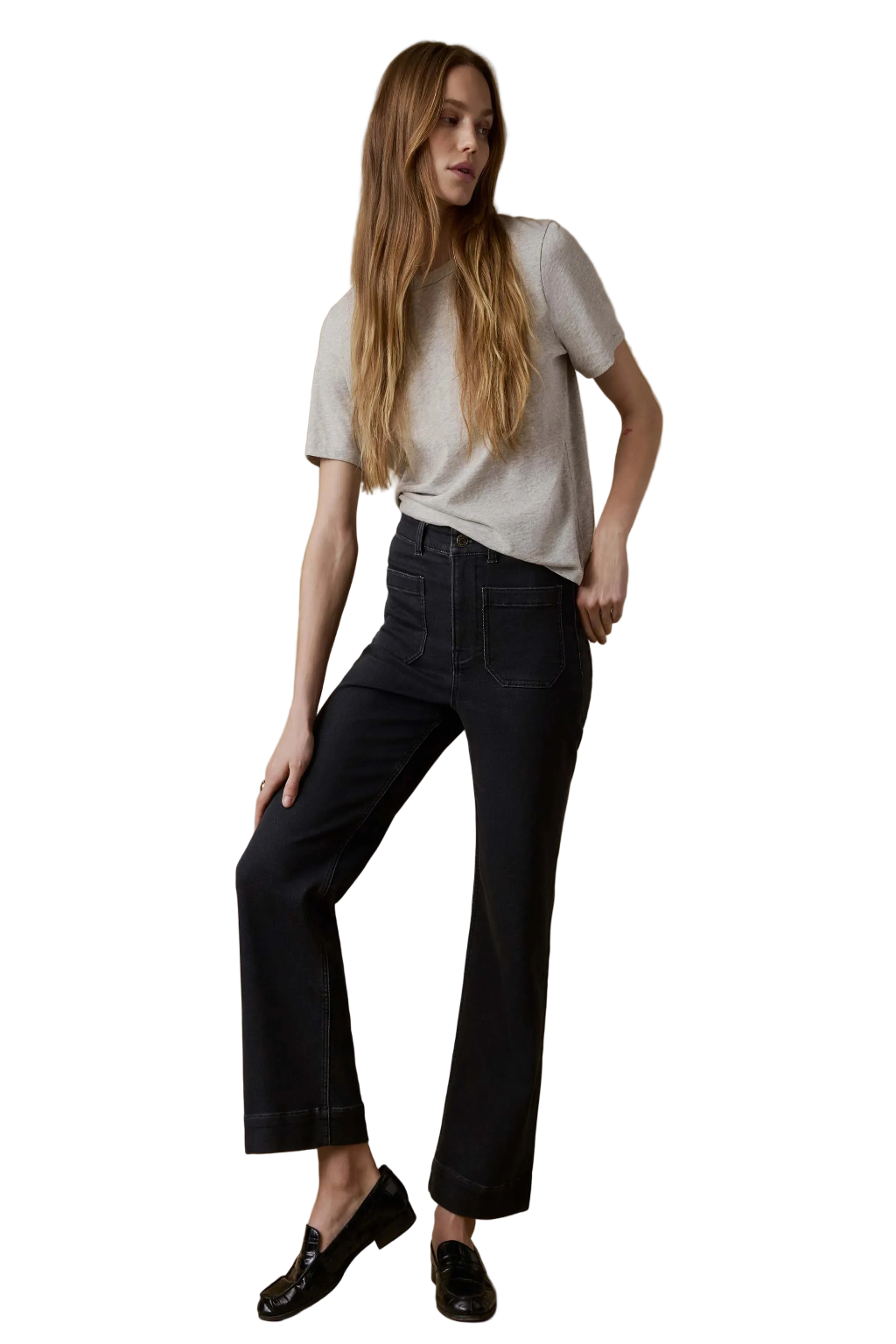 Stretch Terry Patch Ankle Jean