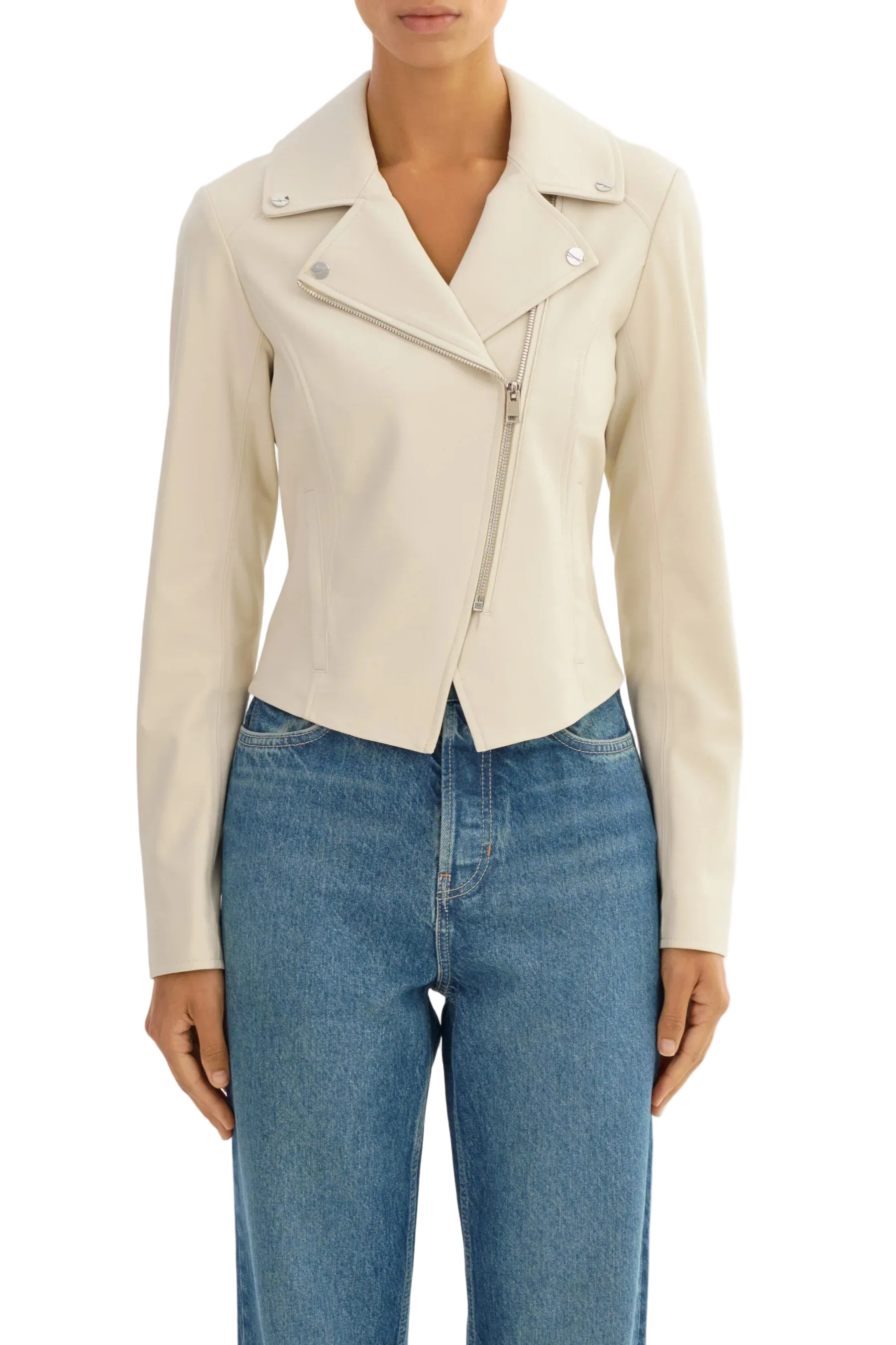 Pascale Faux Leather Moto Jacket