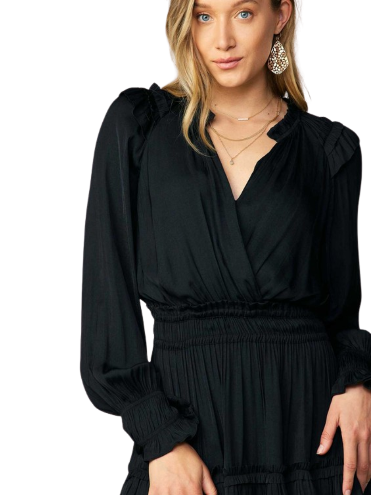 Ruffle Surplice Dress