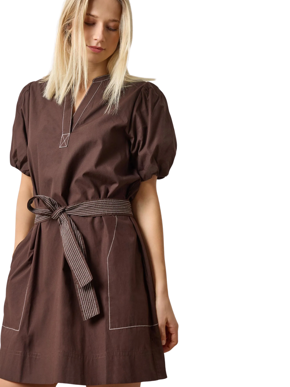 Shirred Sleeve Dress