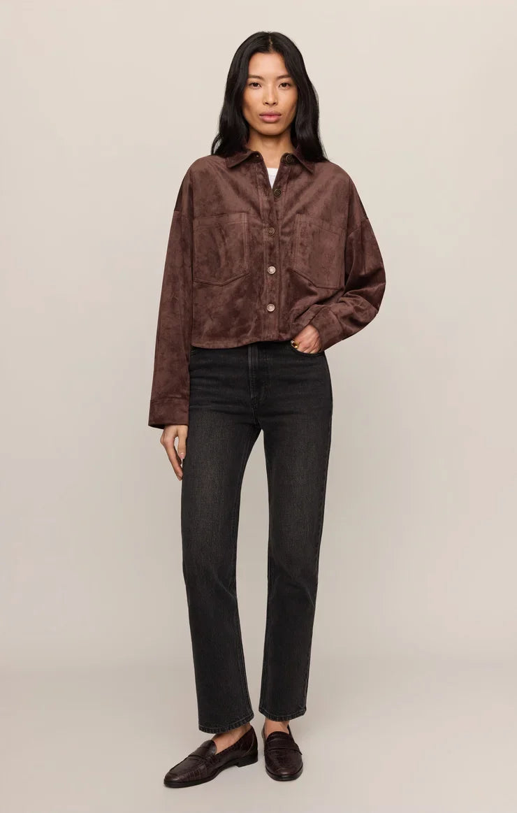 All Day Cropped Suede Jacket_Z Supply_ZJ253339