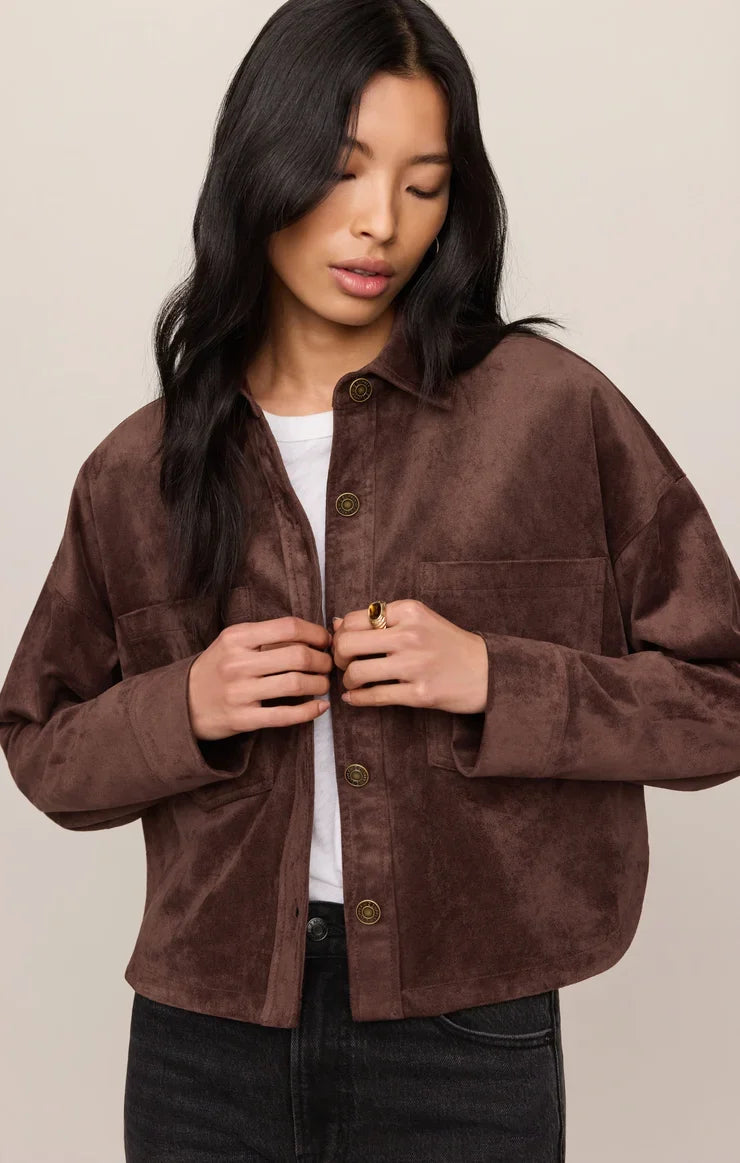 All Day Cropped Suede Jacket_Z Supply_ZJ253339