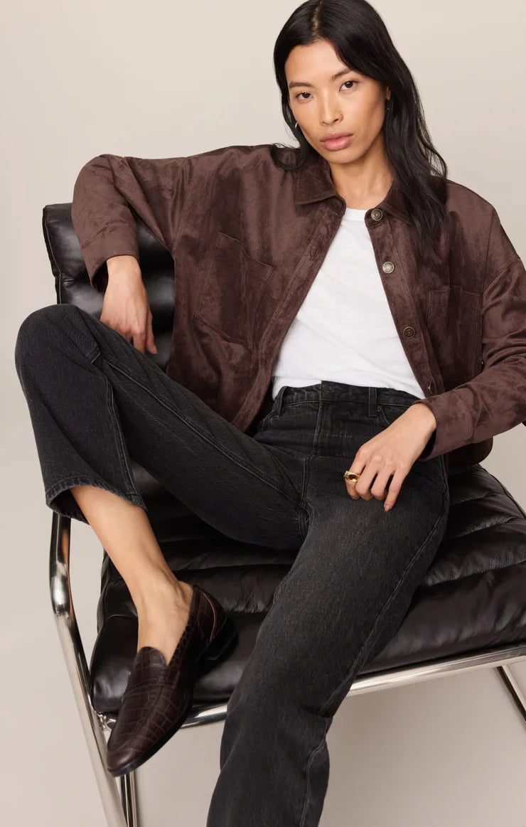 All Day Cropped Suede Jacket_Z Supply_ZJ253339