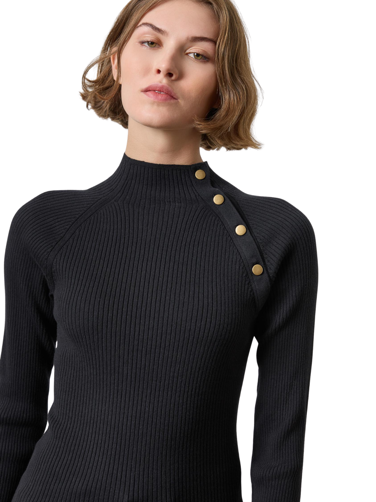 Button Neck Sweater_Lilla P_PA3602