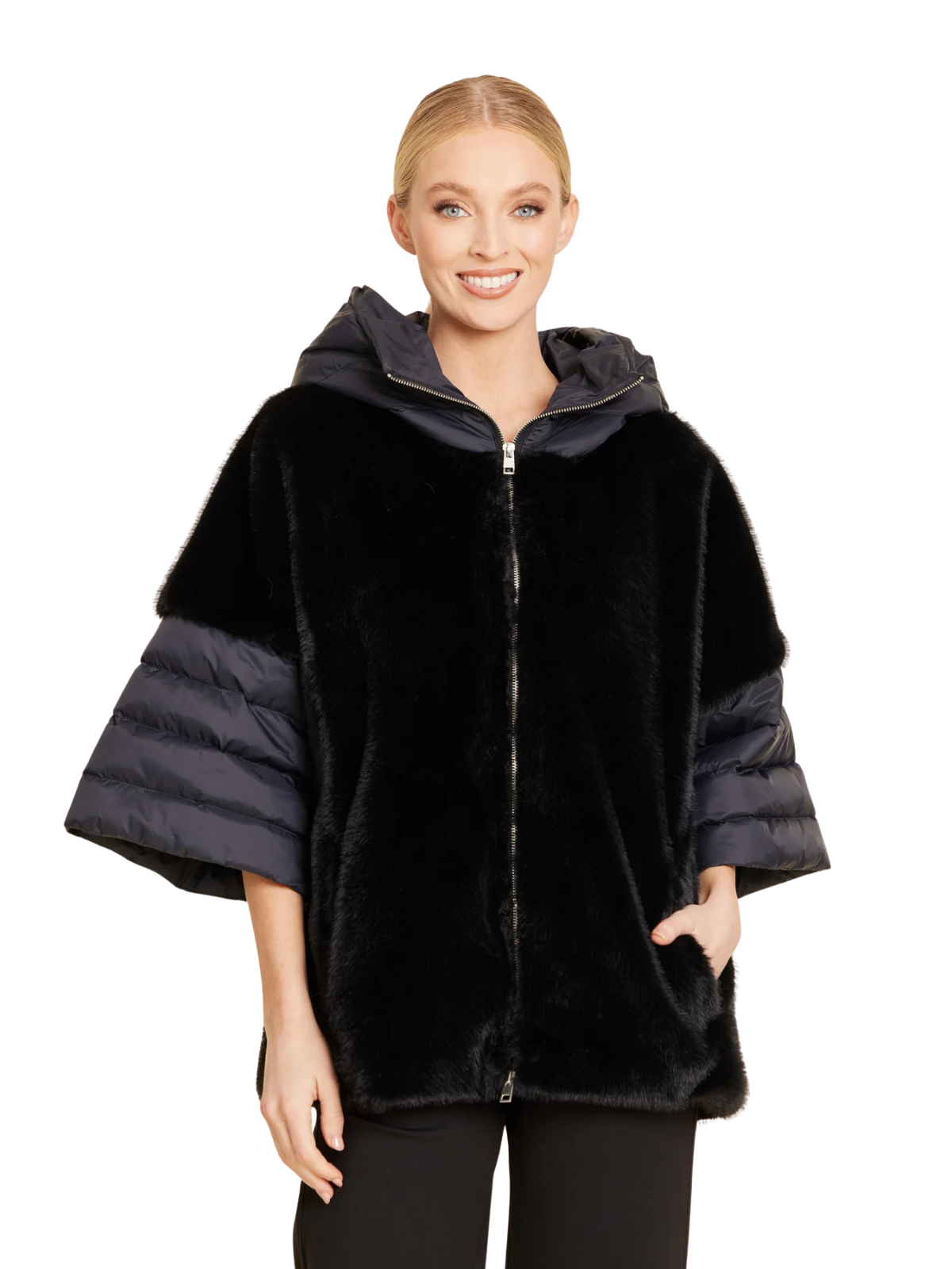 Faux Fur Puffer  Zip Jacket_DolceCabo_397
