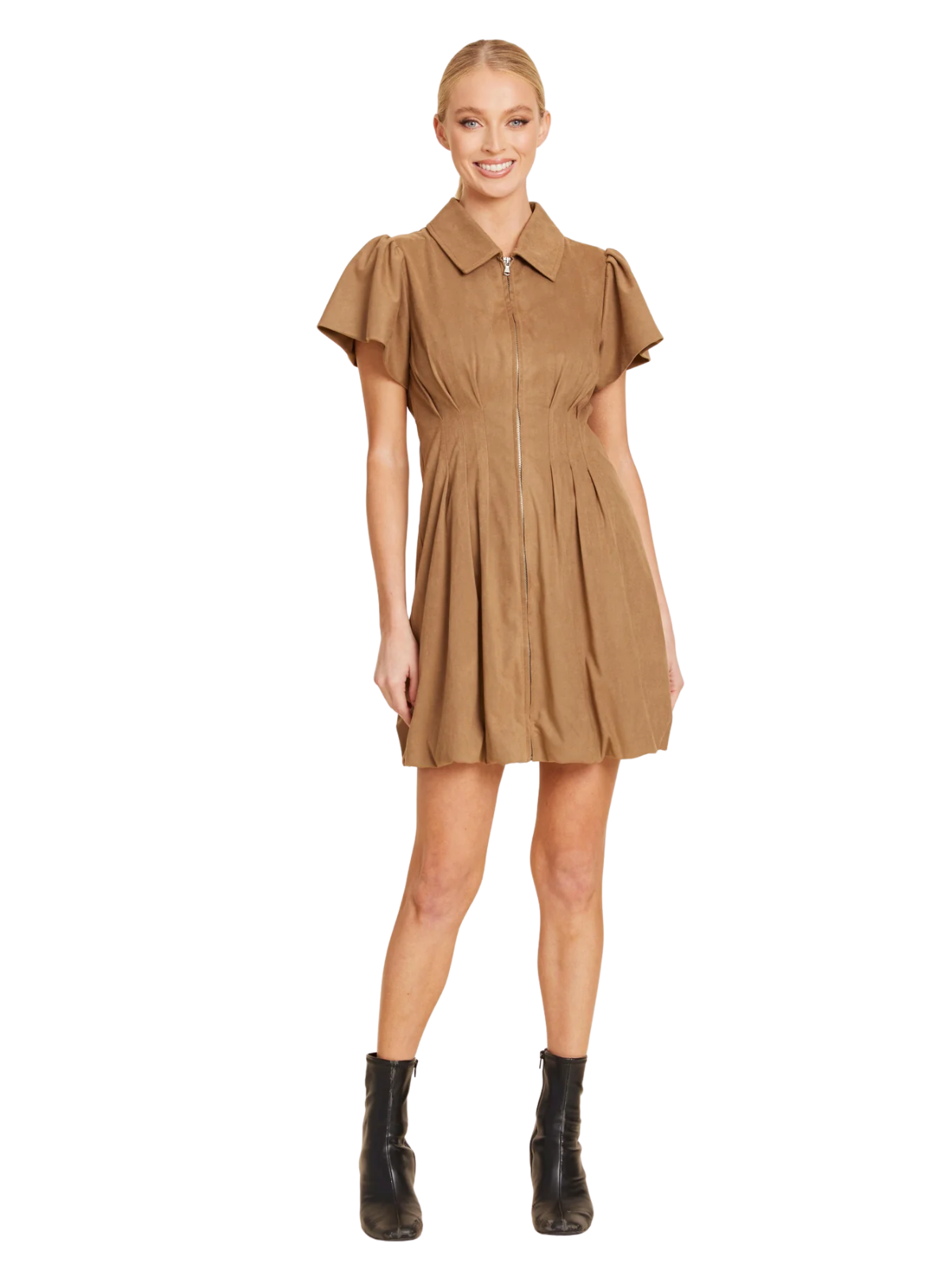 Faux Suede Bubble Dress_DolceCabo_415