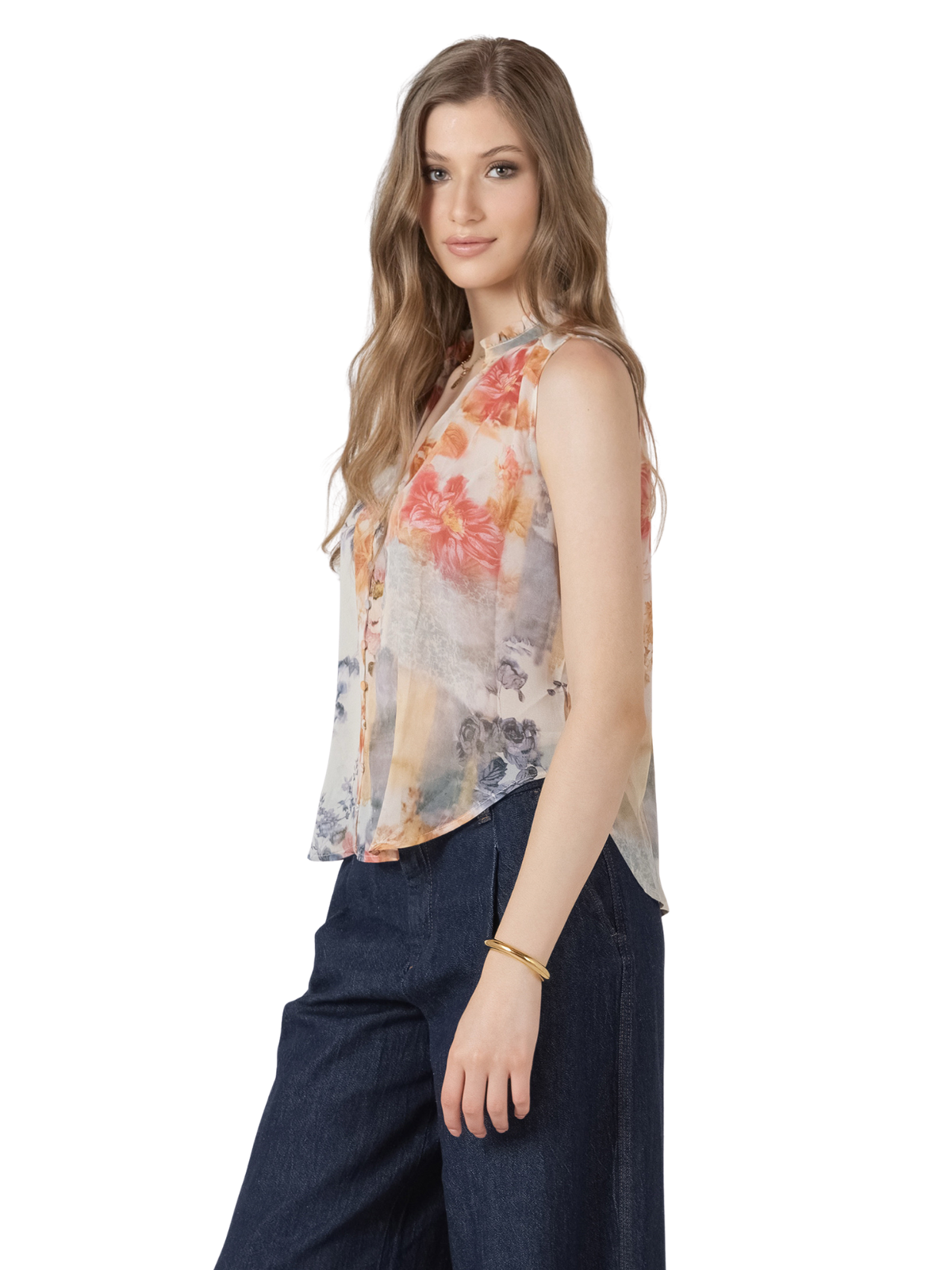 Flowy Button Front Blouse_Dex_2723753