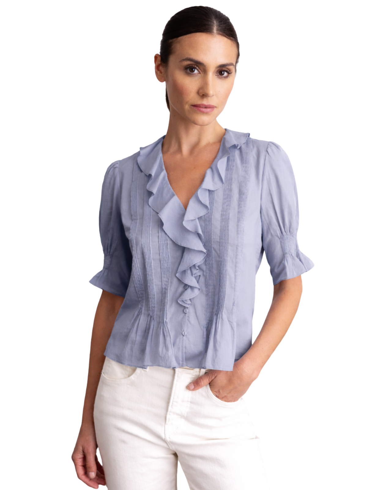 Go Oh So Romantic Blouse_Go Silk_T1938