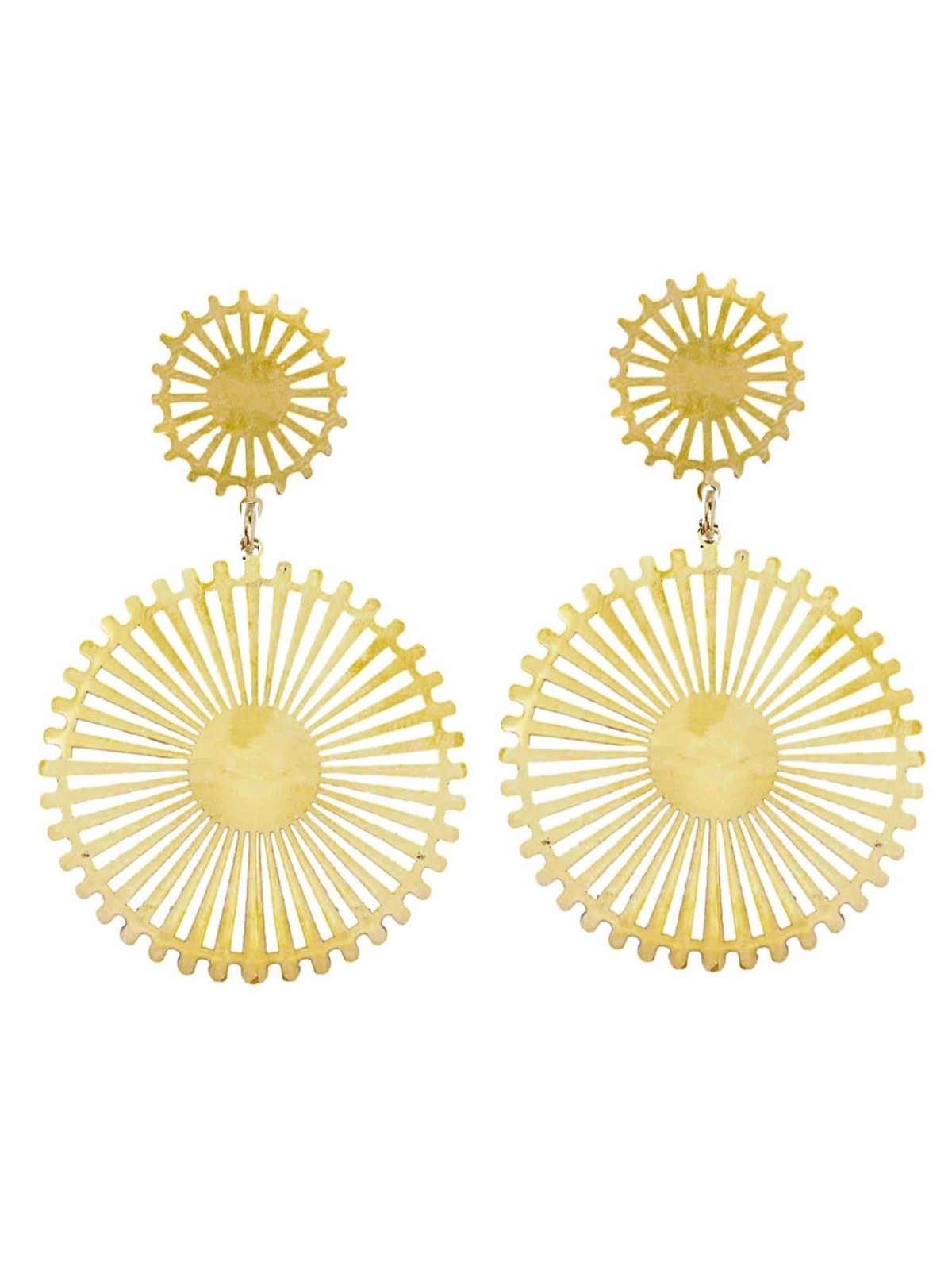 Gold Pinwheel Drop Earrings_St Armands Designs of Sarasota_SAD321