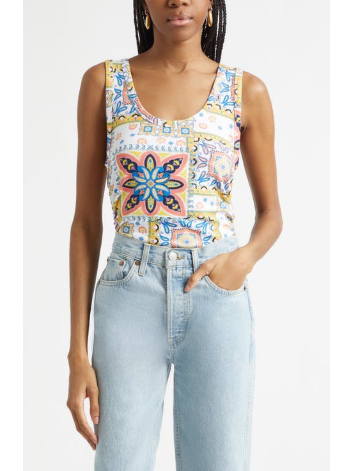 Indie Printed Tank Top_Ramy Brook_A05261010