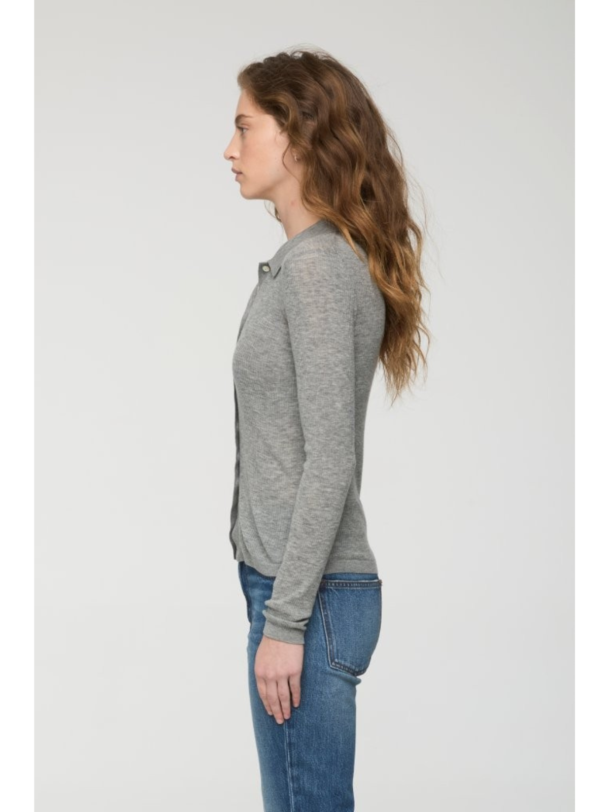 Korey Merino Blend Featherweight Rib Cardigan_Pistola_P00063051-YF