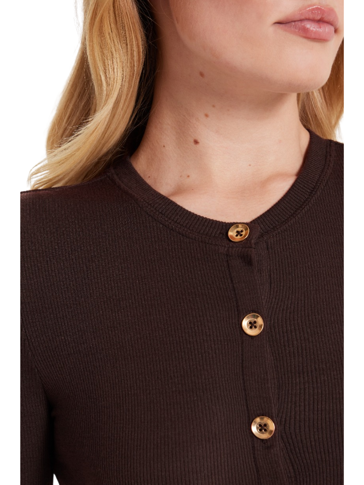 Marina Ribbed Crop Cardigan_Goldie Lewinter_24305COF-XS