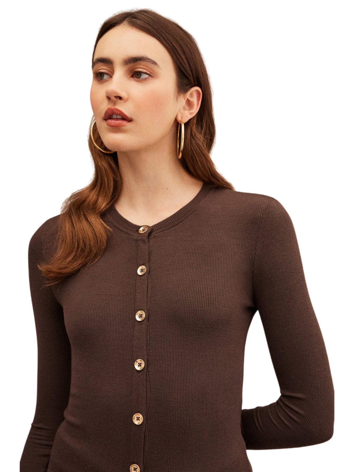 Marina Ribbed Crop Cardigan_Goldie Lewinter_24305COF-XS