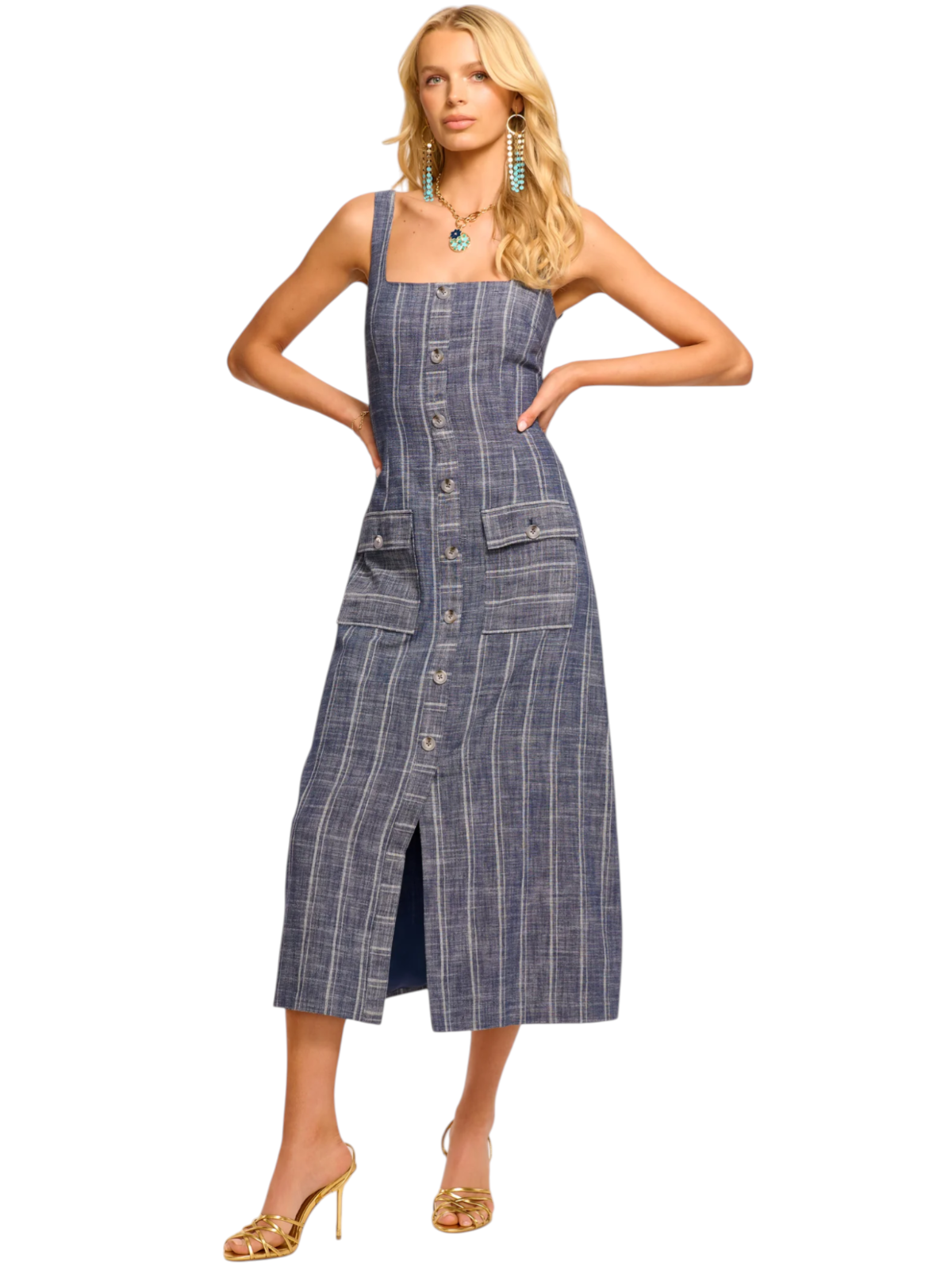 Noemi Button Down Midi Dress