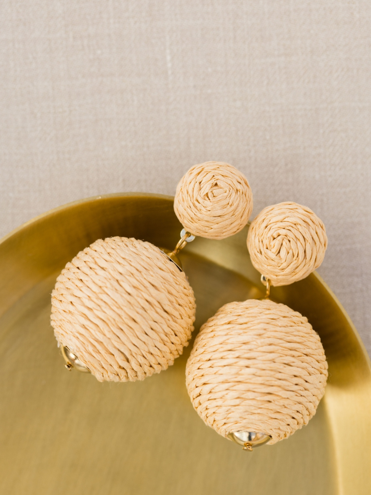 Natural Lido Pom Pom  Earrings_St Armands Designs of Sarasota_SAD040