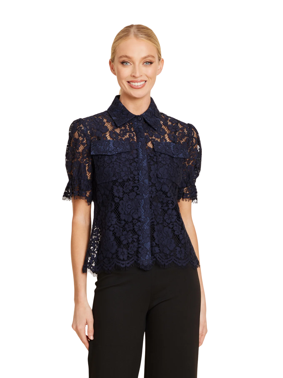 New Floral Lace Elastic Cuff Top_DolceCabo_264
