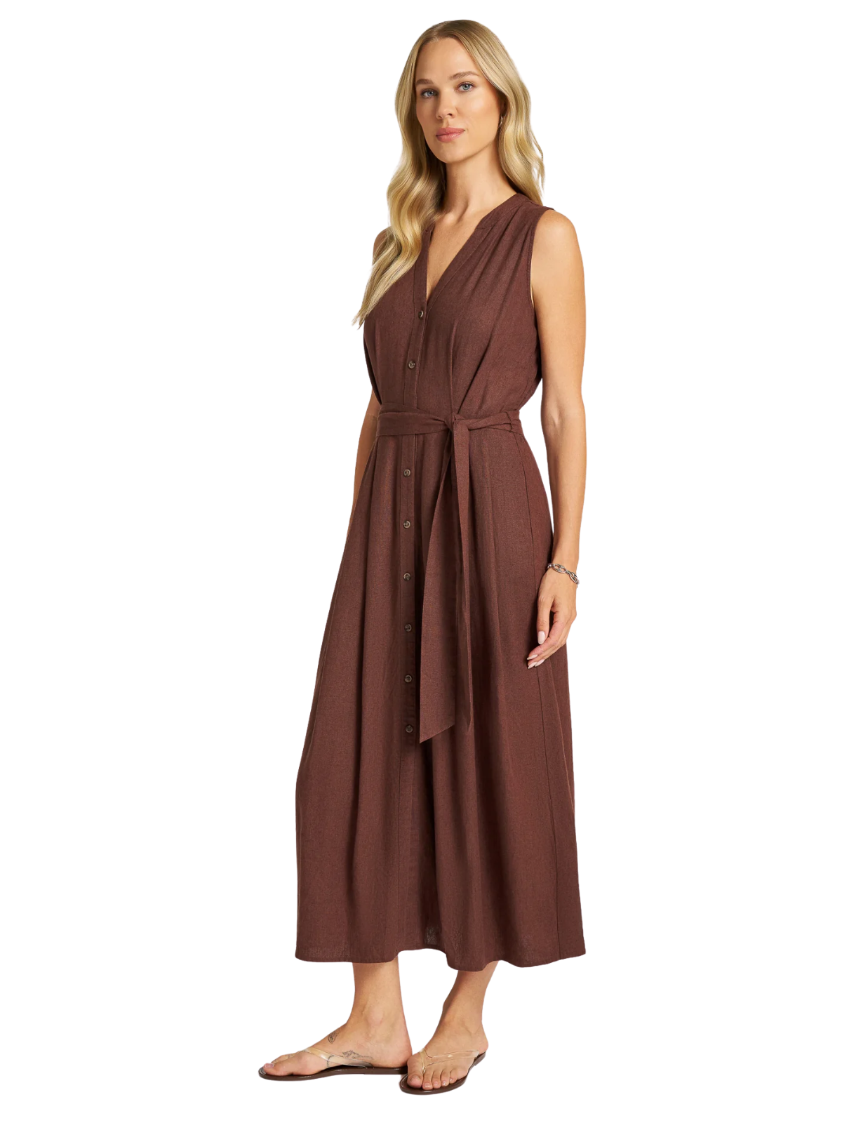 Nivara Sleeveless Midi Dress-MattyM-MD1906837