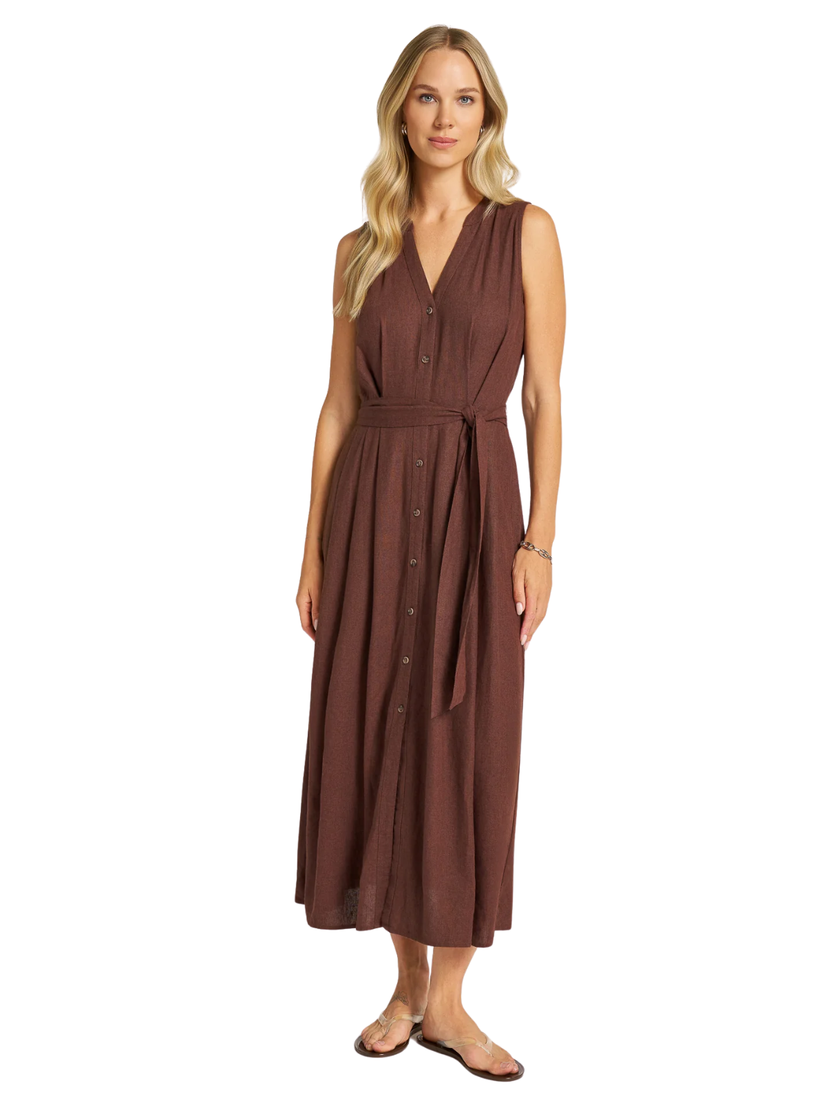 Nivara Sleeveless Midi Dress-MattyM-MD1906837