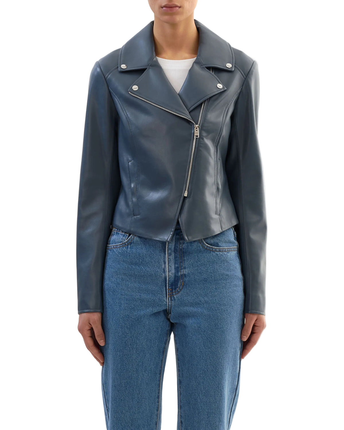 Pascale Faux Leather Moto Jacket