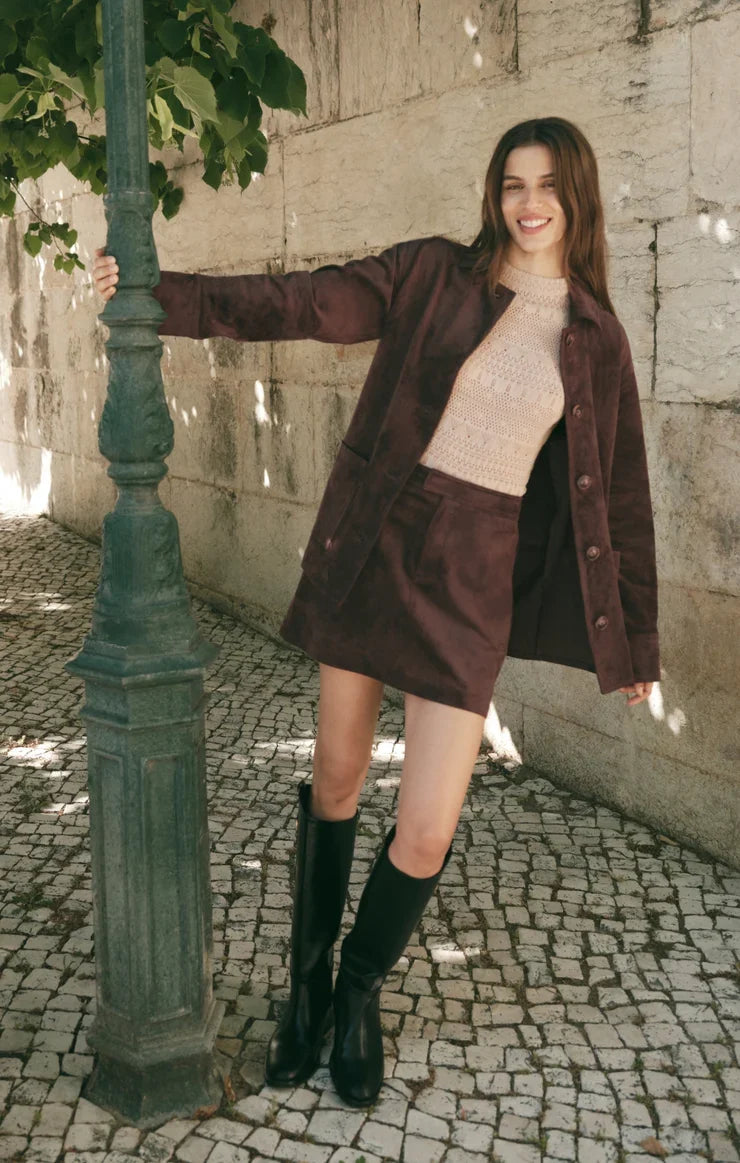Perri Suede Mini Skirt_Z Supply_ZK263360