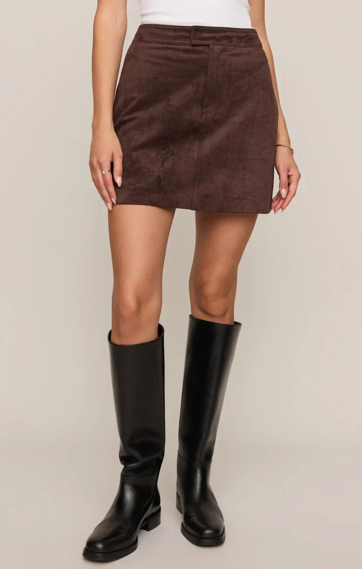 Perri Suede Mini Skirt_Z Supply_ZK263360