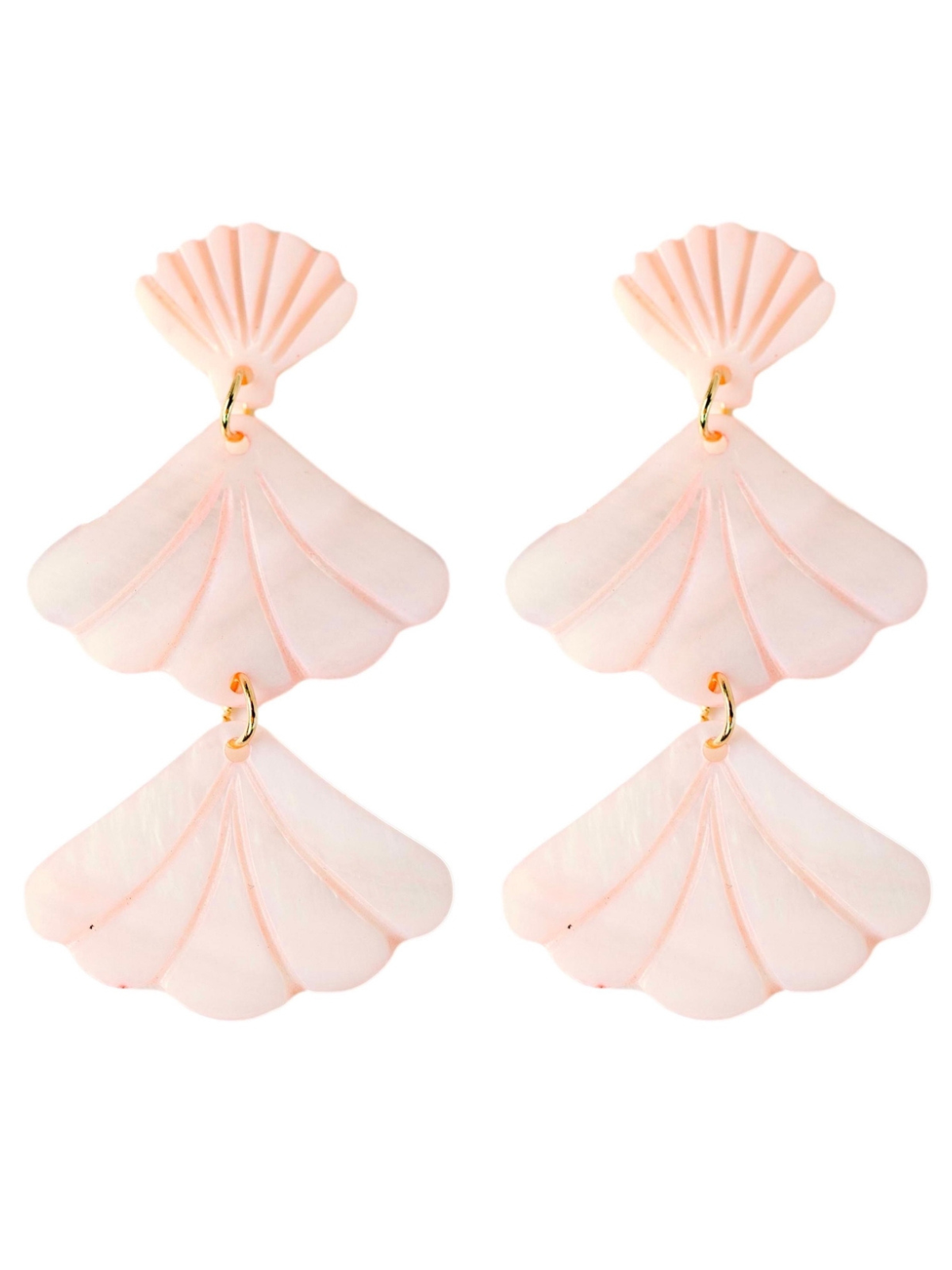 Pink Mermaid Shell  Drop Earrings_St Armands Designs of Sarasota_SAD242