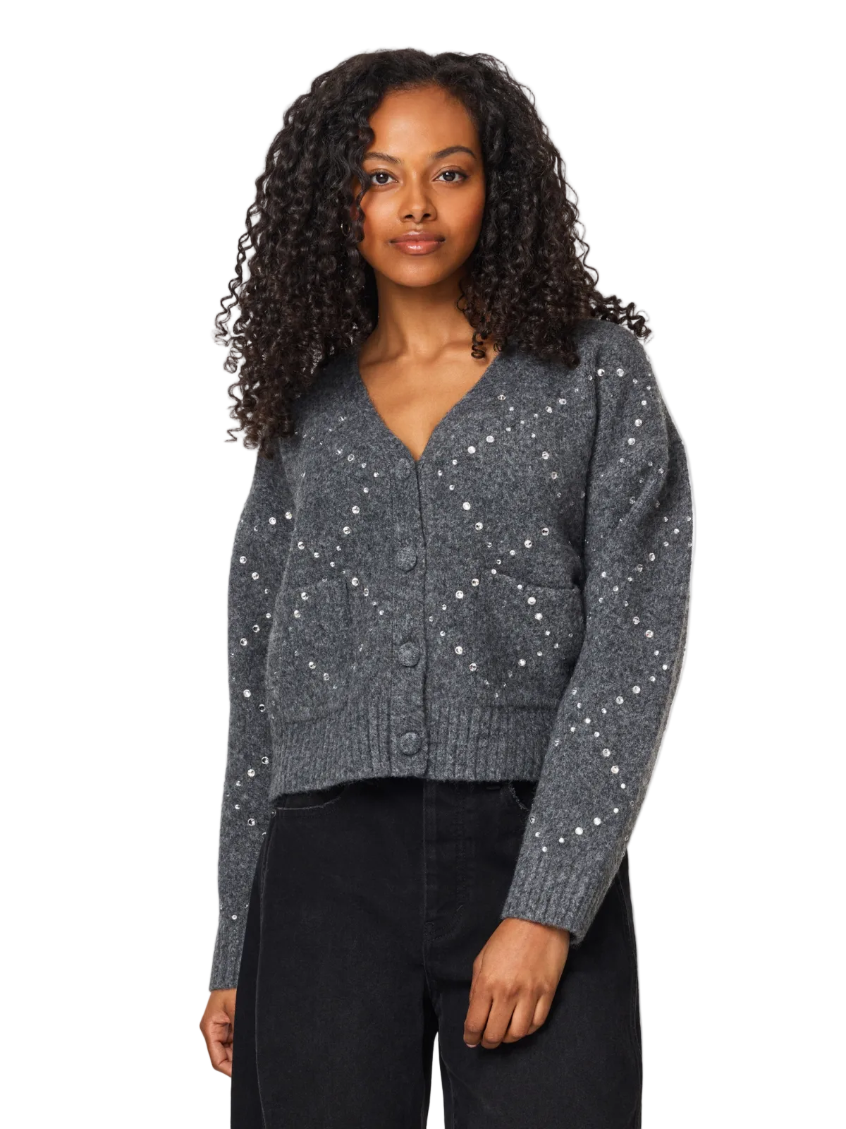 Rhinestone Argyle Cardigan_Habitual_HFE03026T
