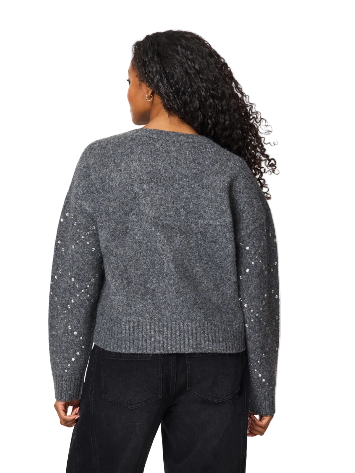 Rhinestone Argyle Cardigan_Habitual_HFE03026T