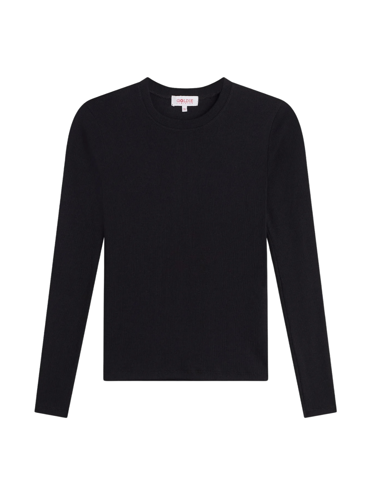 Rib Long Sleeve Tee_Goldie Lewinter_25955BLK