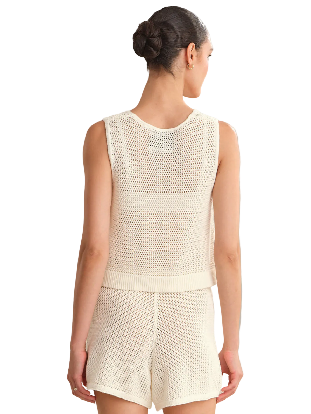 Rosa V-Neck Pointelle Mesh Tank_525 America_110047886