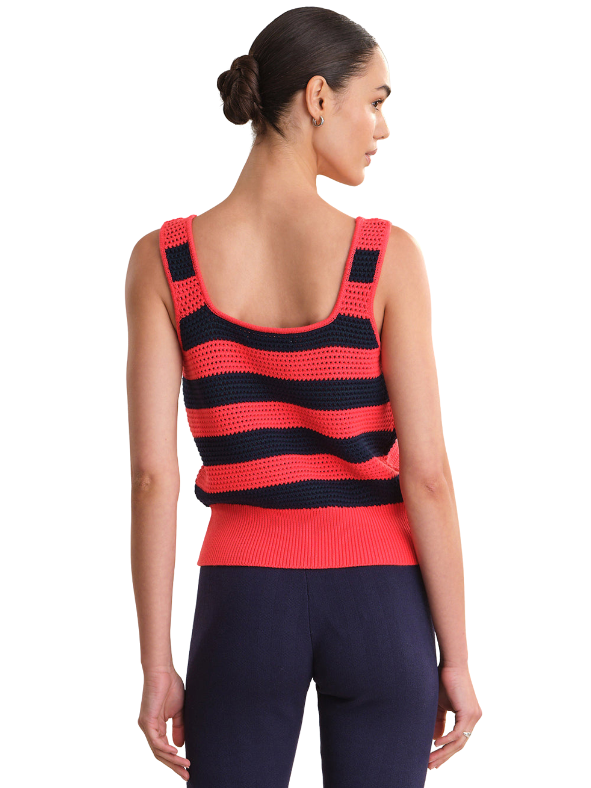 Saylor Square Neck Banded Bottom Tank_525 America_110047397