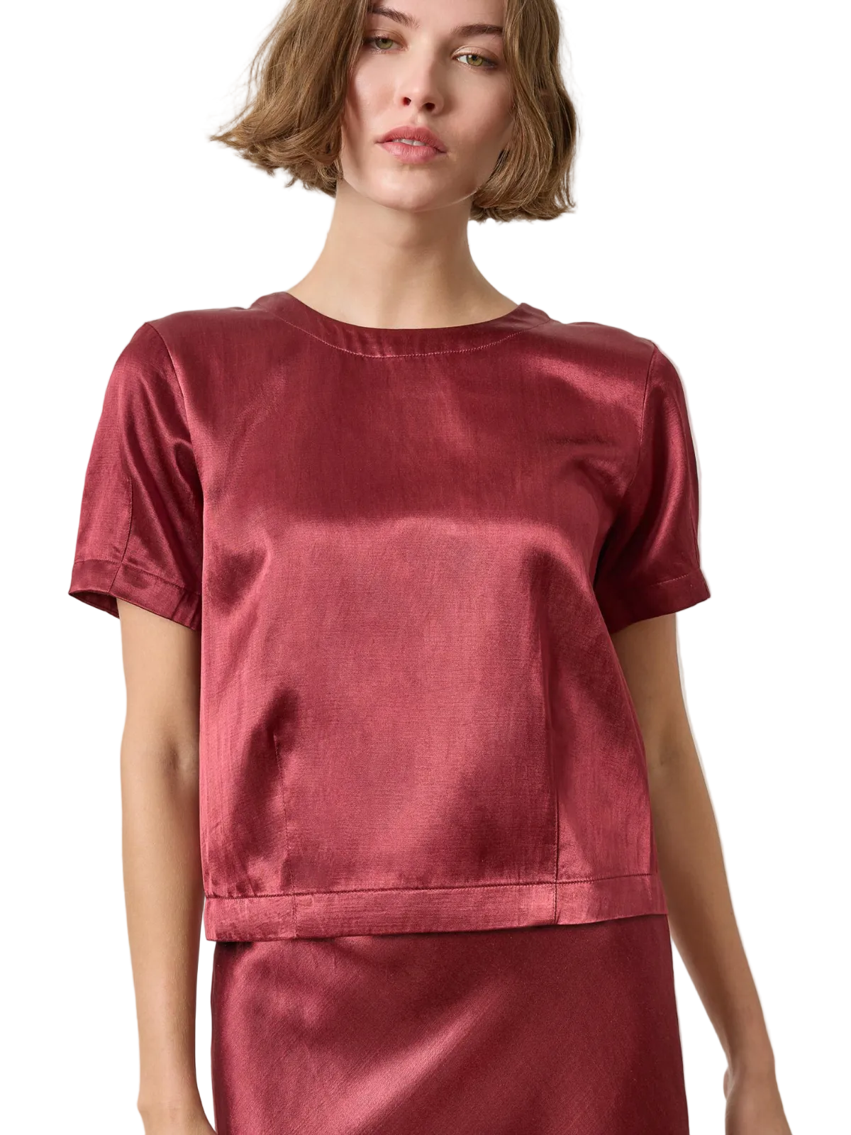 Slub Woven Darted Top_Lilla P_PA3573