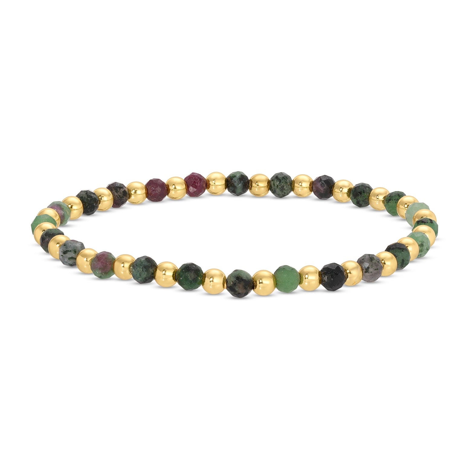 Stretch Stone & Bead Bracelet