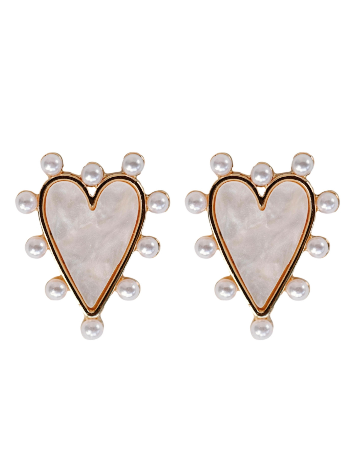Studded Pink Tortoise Heart Earrings_St Armands Designs of Sarasota_SAD270