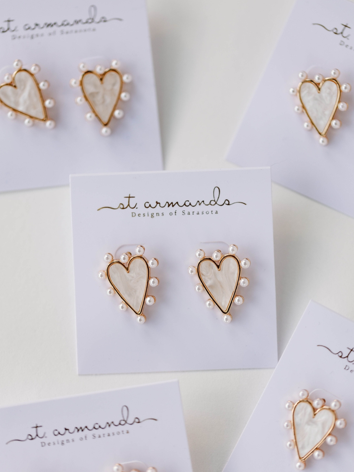 Studded Pink Tortoise Heart Earrings_St Armands Designs of Sarasota_SAD270