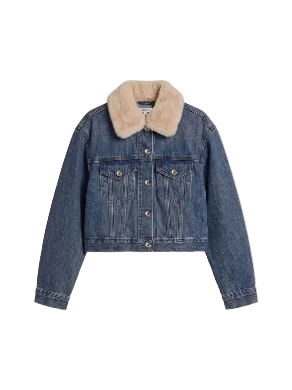 The Daily Denim Fur Jacket_Z Supply_ZJ264926