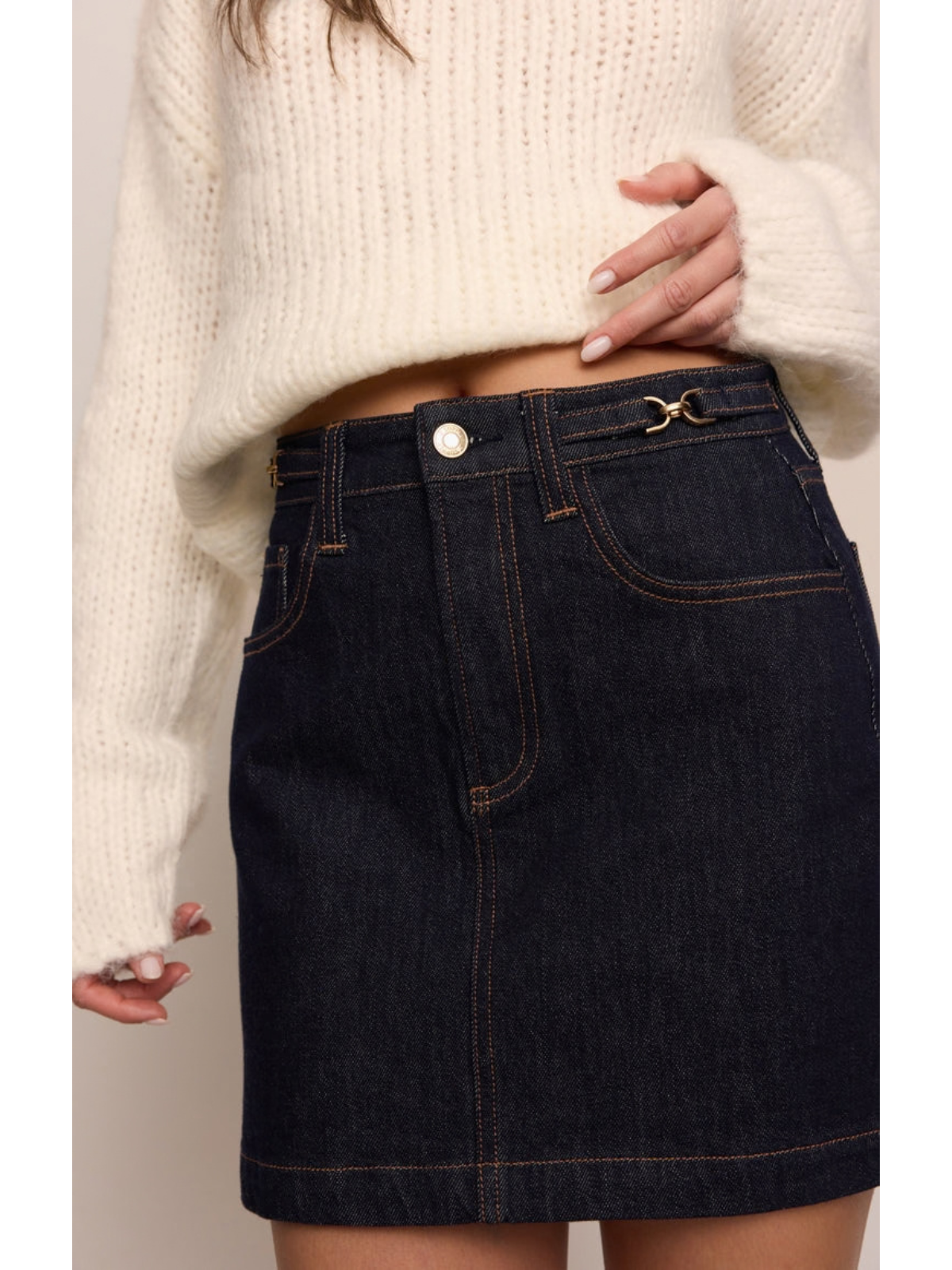 The Socialite Denim Mini Skirt_Z Supply_ZK264747S
