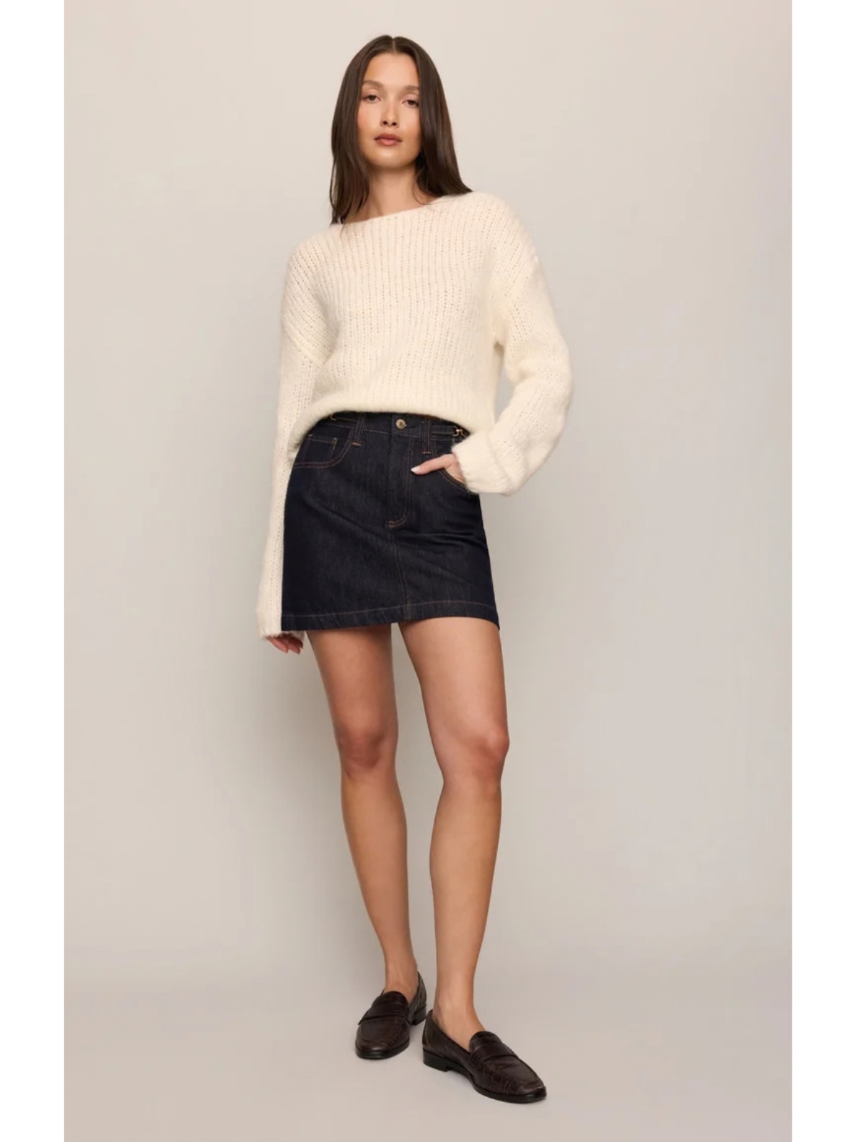 The Socialite Denim Mini Skirt_Z Supply_ZK264747S