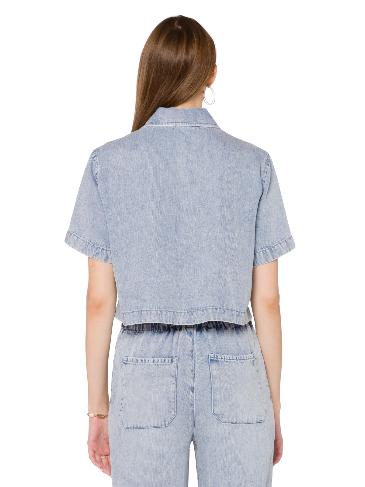 Twinkle Crop Button-Up Shirt_Velvet Heart_9AA-25047 2
