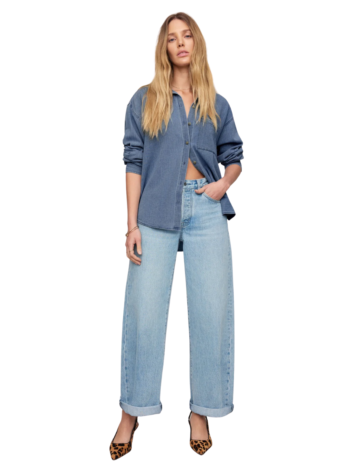 Show Off High Rise Bowed Jean