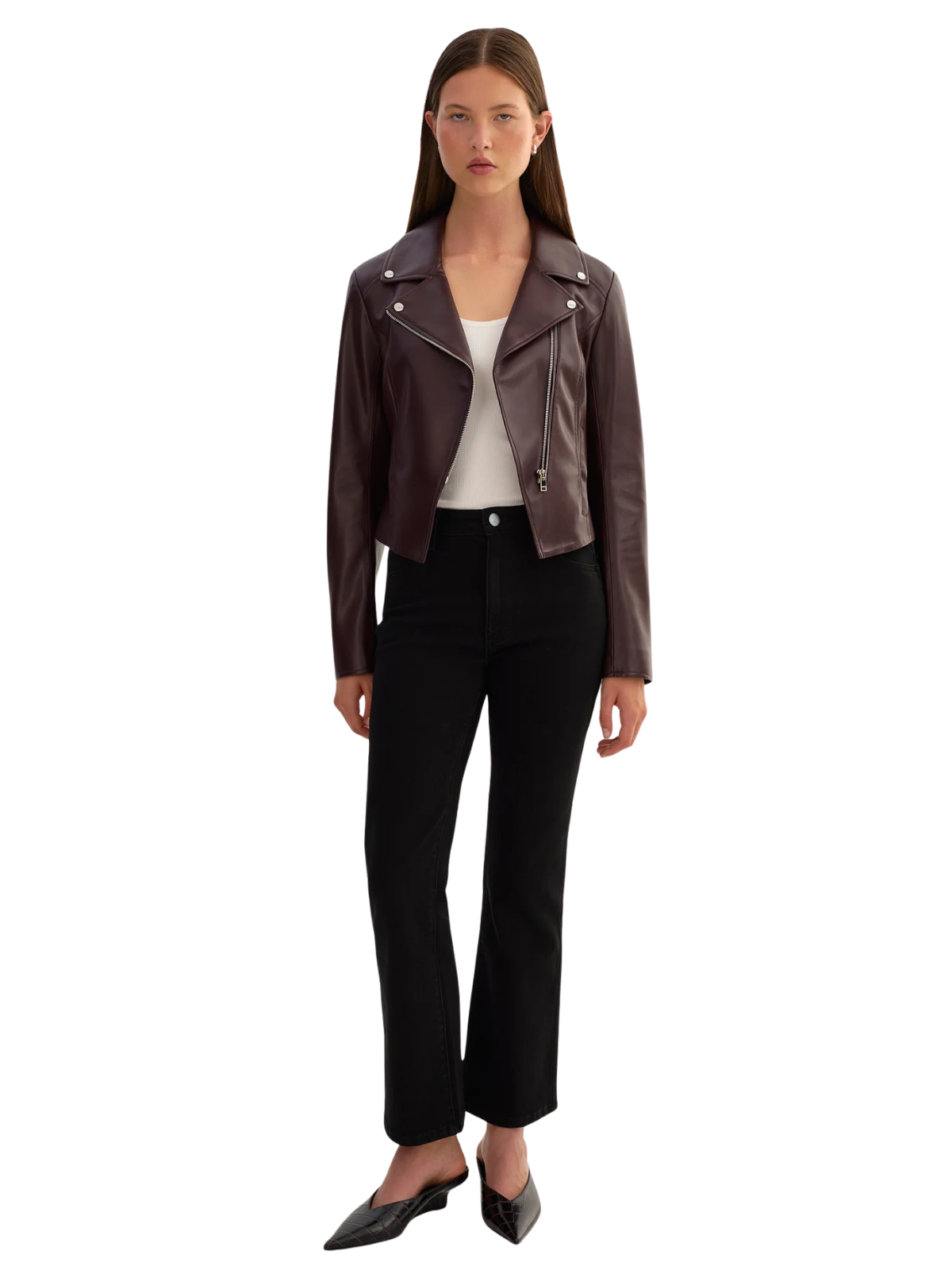 Pascale Faux Leather Moto Jacket