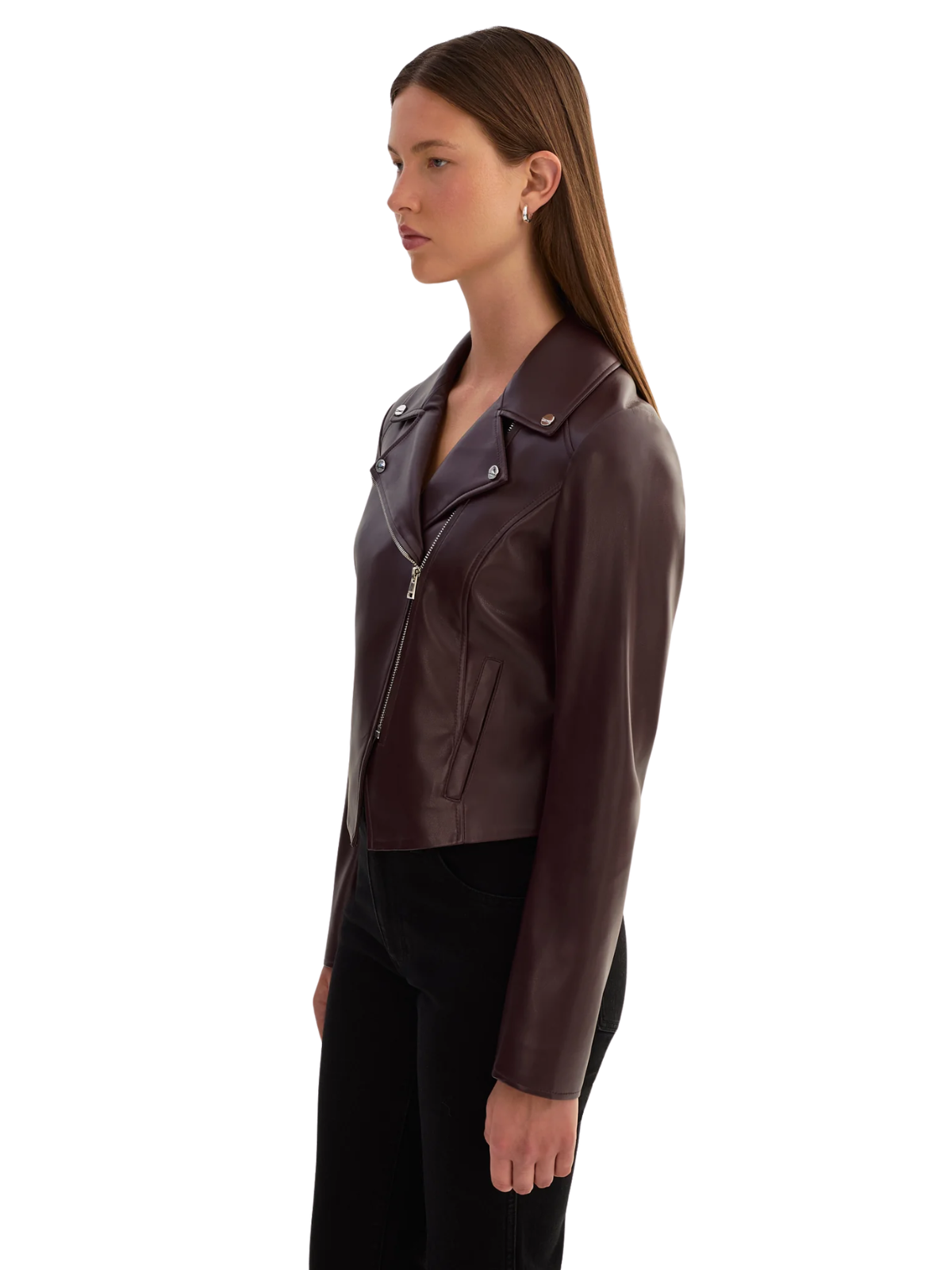 Pascale Faux Leather Moto Jacket