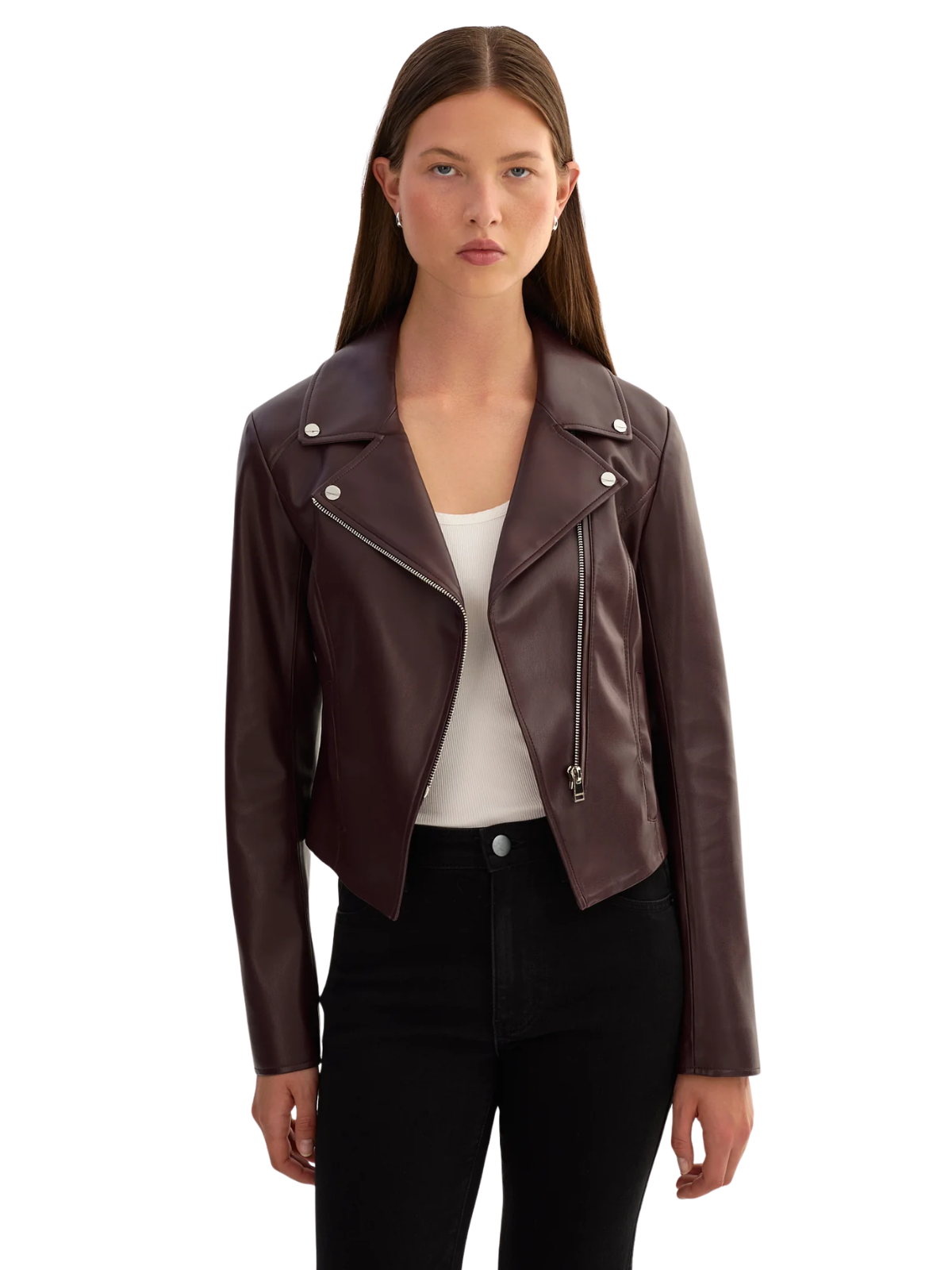 Pascale Faux Leather Moto Jacket