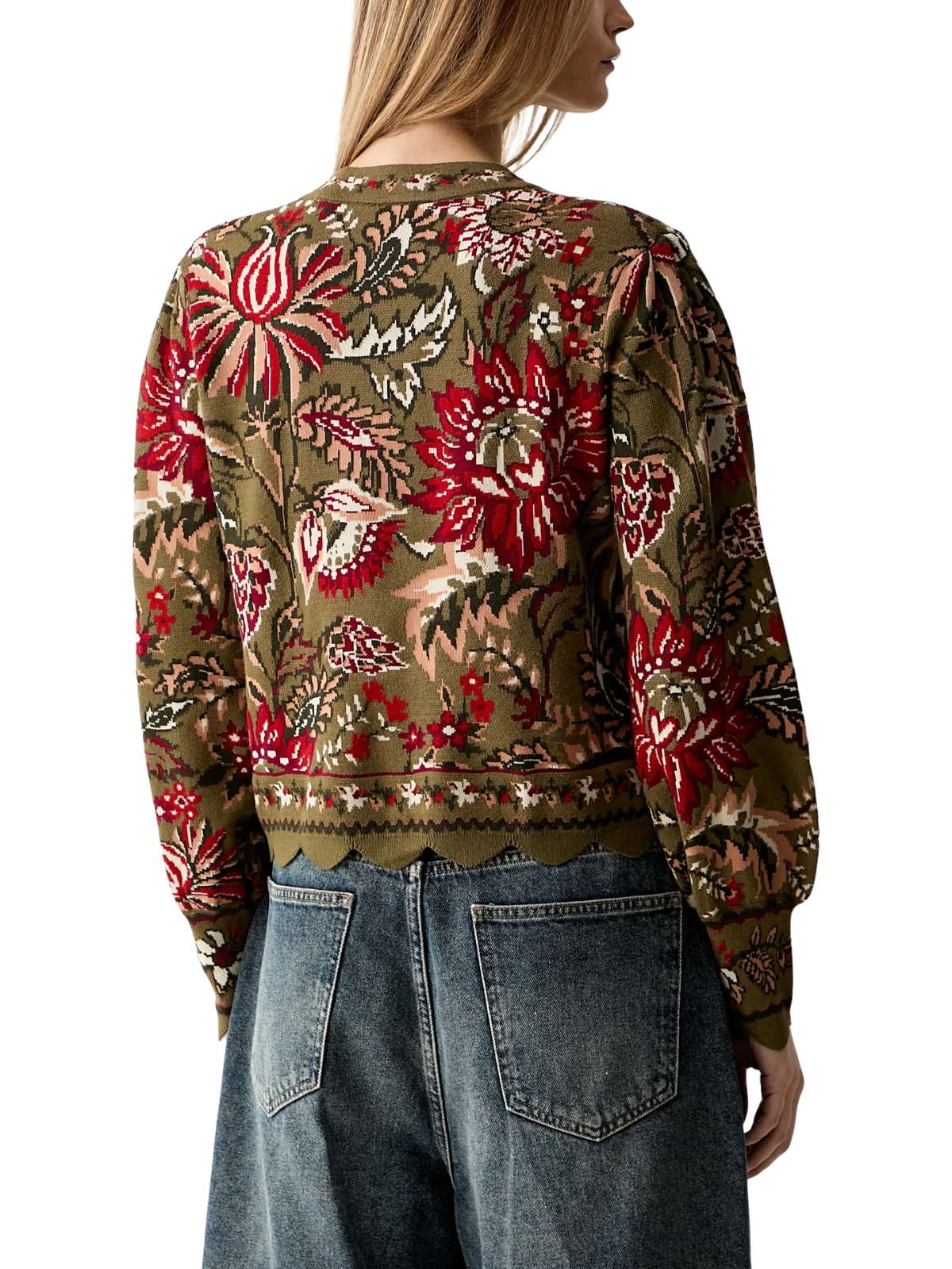 Ligia Floral Moss Cardigan