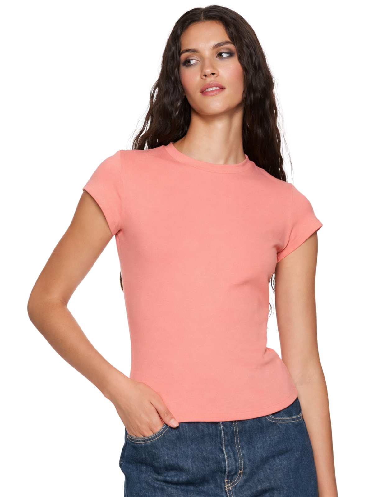 Essential Crew Short Sleeve Tee 5"_Susana Monaco_0226supt01266