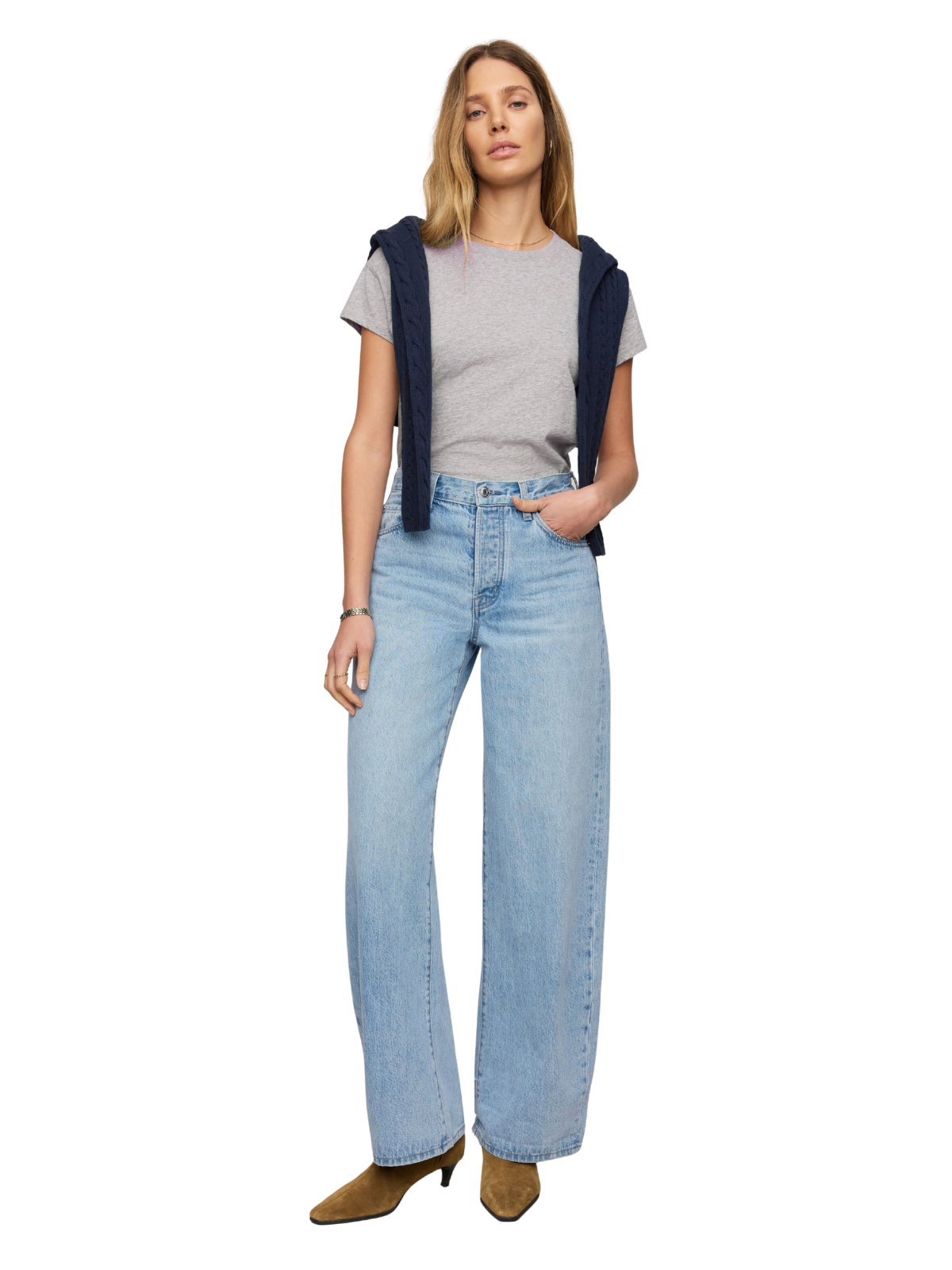Show Off High Rise Bowed Jean