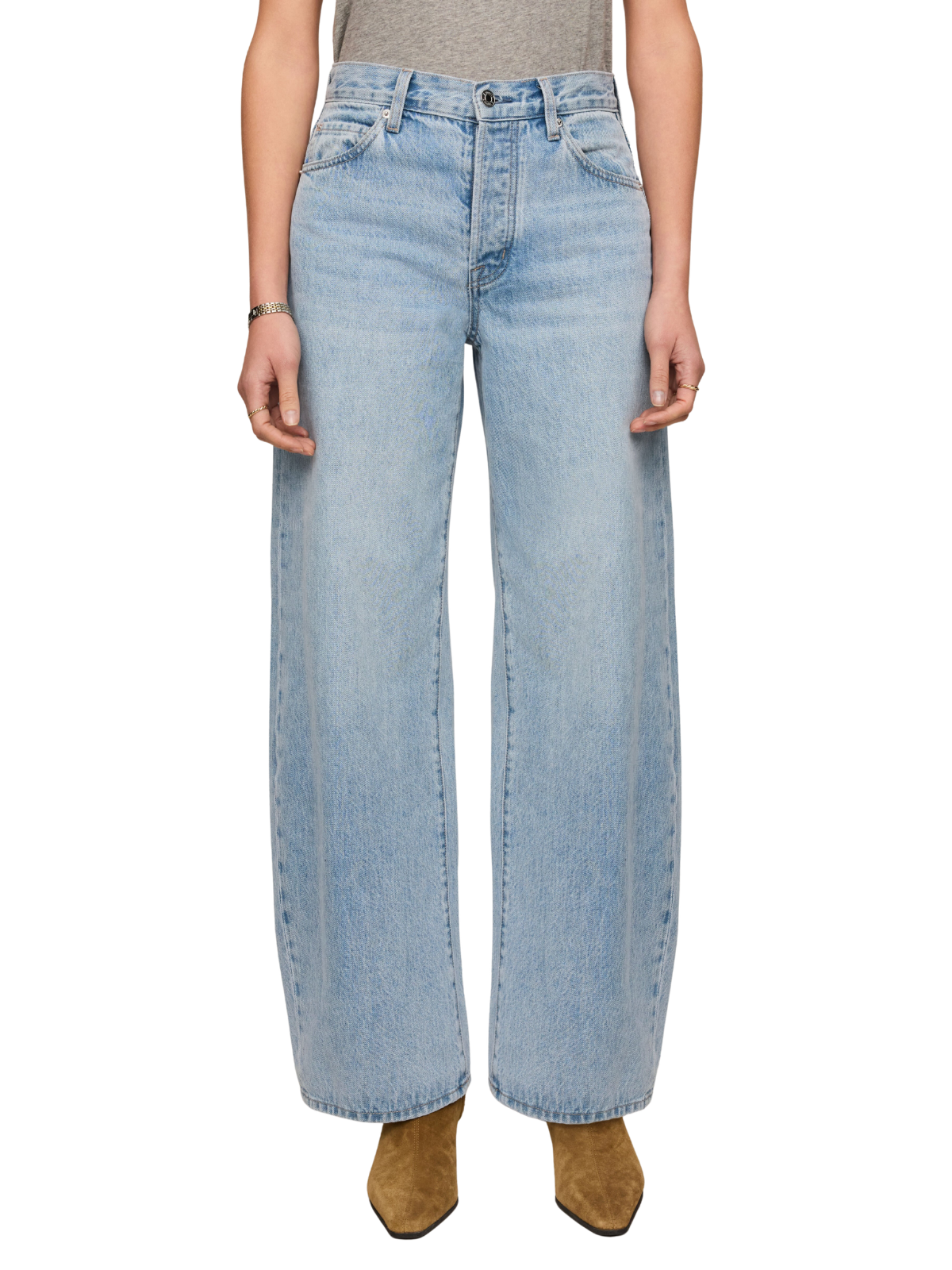 Show Off High Rise Bowed Jean