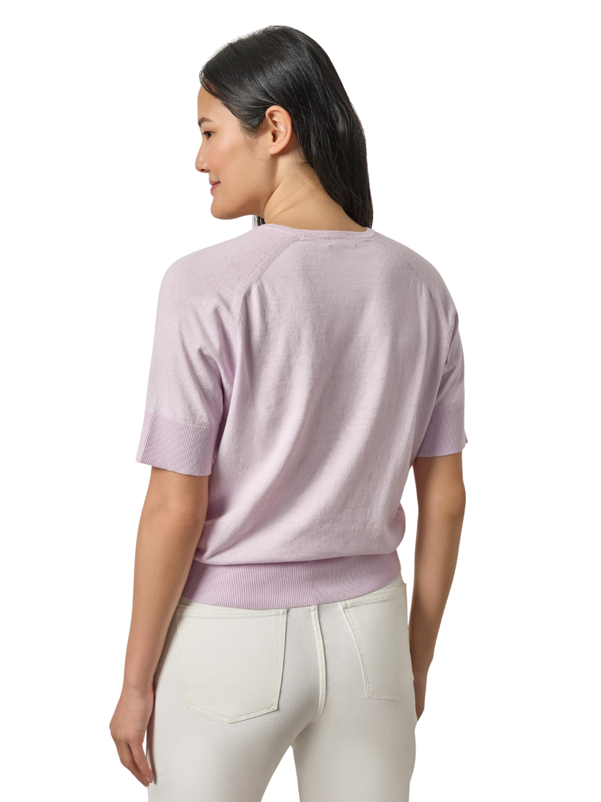 V-Neck Saddle Sleeve Sweater_Lilla P_PA3287